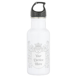 Customizable Heraldic Shield Stainless Steel Water Bottle