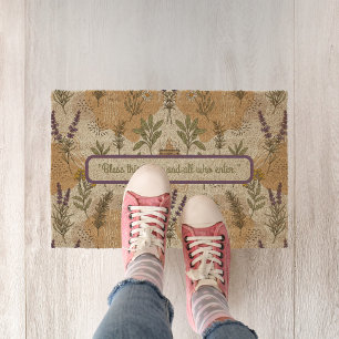 Customizable Herbal Blossoms 16" x 24" Fiber Mat
