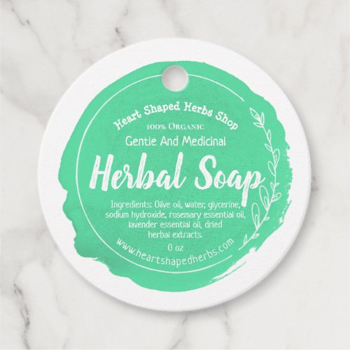 Customizable Herbal Soap Label Handmade Business