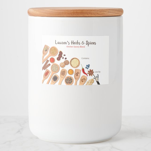 Customizable Herbs & Spices Labels (Front)