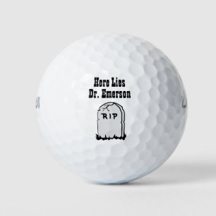 Customizable Here Lies Tombstone Golf Balls