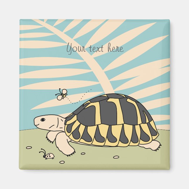 Customizable Hermann’s Tortoise Magnet (Front)