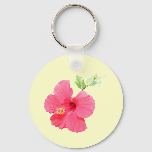 Customizable Hibiscus Keychain (Front)