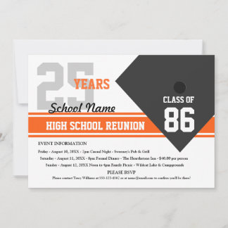 Customizable High School Class Reunion Invitation