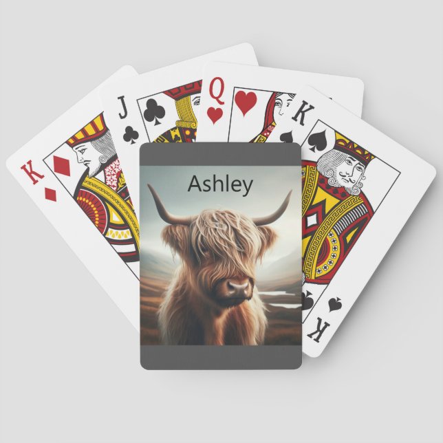 Customizable Highland Bull Playing Cards (Back)