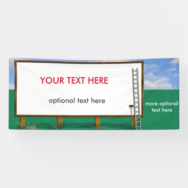CUSTOMIZABLE HIGHWAY BILLBOARD 2.5 x 6 Banner (Horizontal)