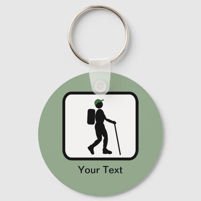 Customizable Hiker Logo Keychain (Front)