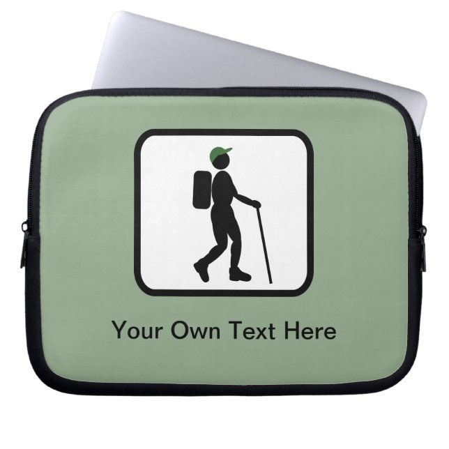 Customizable Hiker Logo Laptop Sleeve (Front)