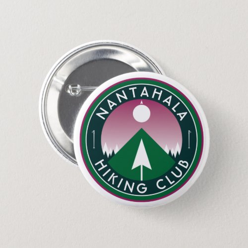 customizable hiking club mountain button