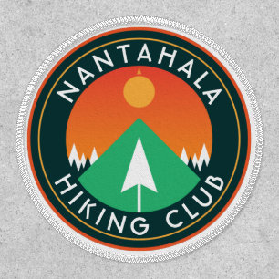 customizable hiking club mountain patch