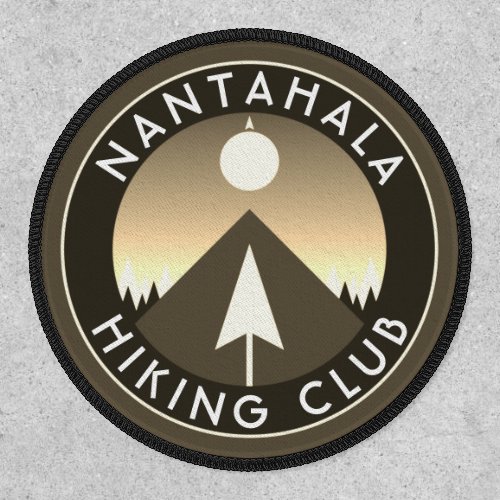 customizable hiking club mountain patch