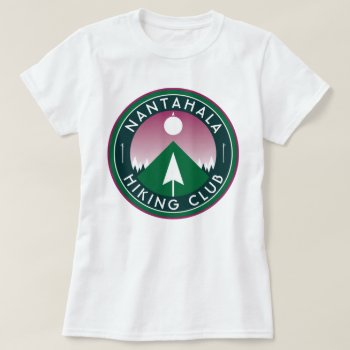 Customizable Hiking Club Mountain Patch T-shirt by identica at Zazzle