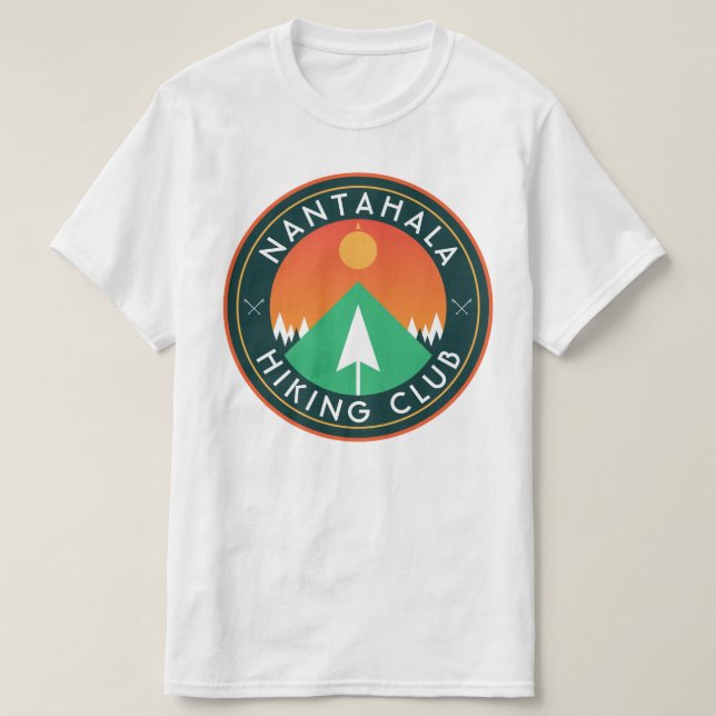 customizable hiking club mountain patch T-Shirt (Design Front)