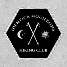 customizable hiking sticks club patch