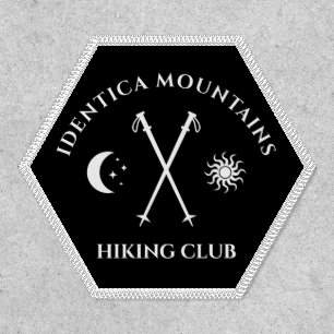 customizable hiking sticks club patch