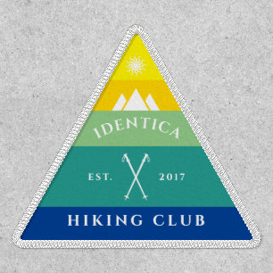 customizable hiking sticks triangle club patch