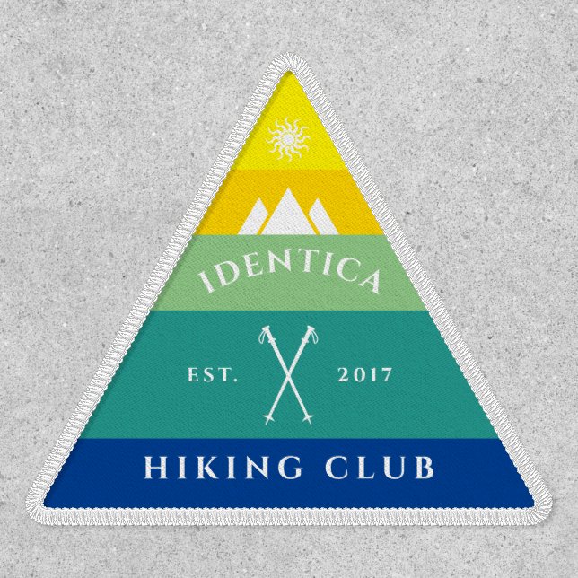 customizable hiking sticks triangle club patch (Front)