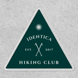 customizable hiking sticks triangle club patch