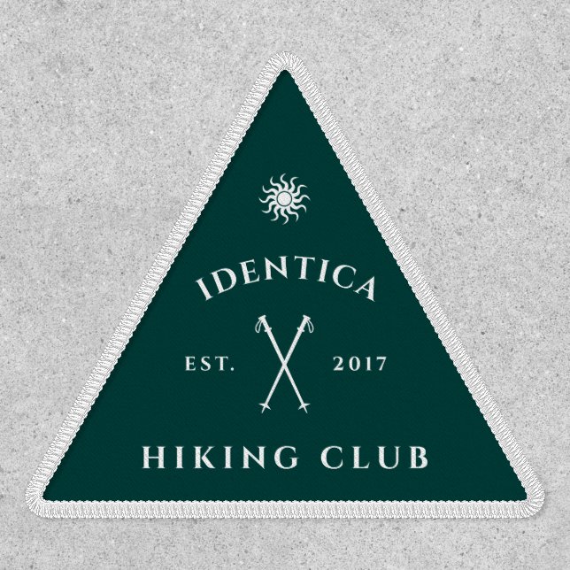 customizable hiking sticks triangle club patch (Front)