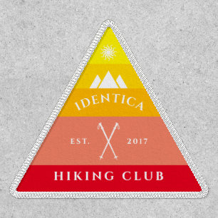 customizable hiking sticks triangle club patch