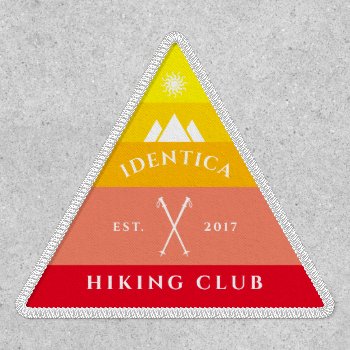 Customizable Hiking Sticks Triangle Club Patch by identica at Zazzle