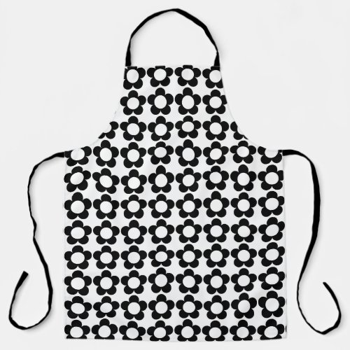 Customizable hippie flowers pattern apron