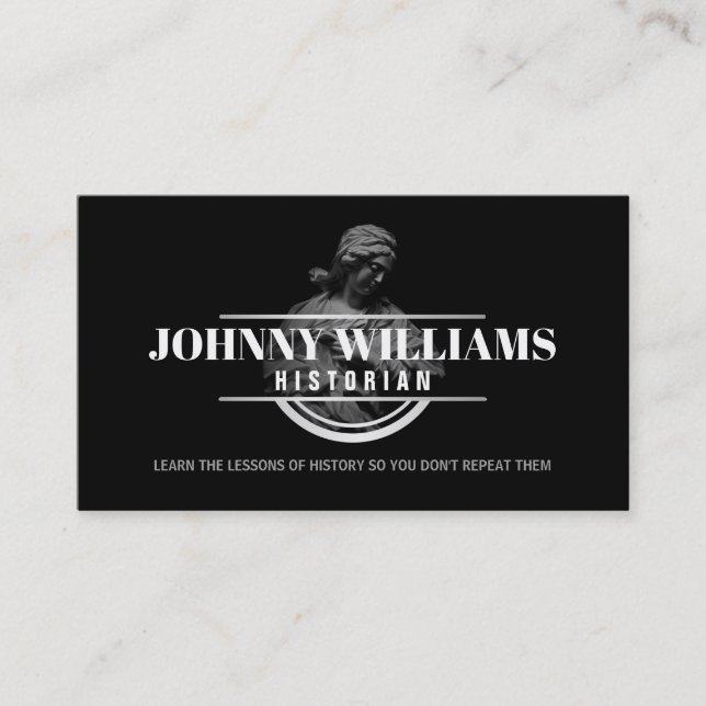 Customizable Historian Business Cards (Front)