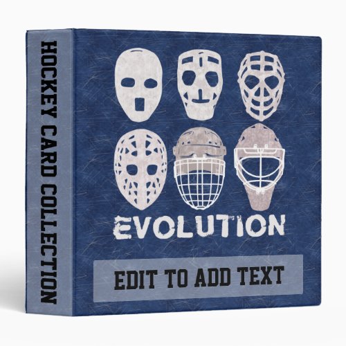 Customizable Hockey Goalie Masks Ring Binder Album