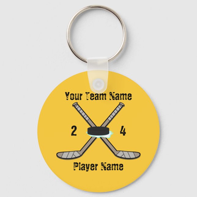 Customizable Hockey Key Chain (Front)
