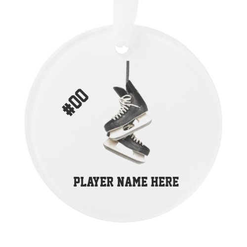 Customizable Hockey Skates Ornament