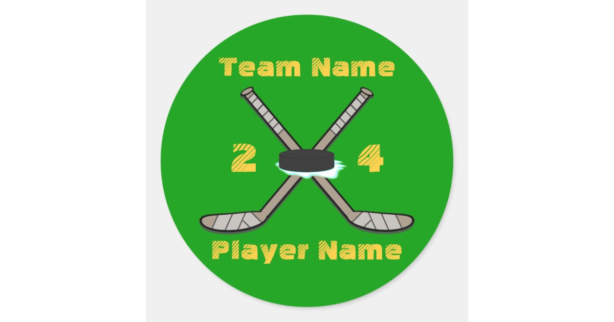 Customizable Hockey Stickers | Zazzle