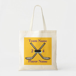 Customizable Hockey Tote Bag