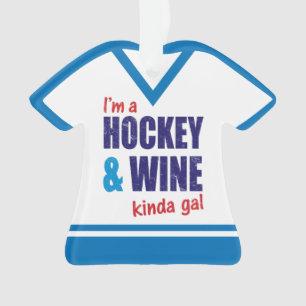 Customizable Hockey & Wine Jersey Ornament