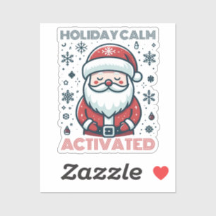 Customizable Holiday Calm Santa  Sticker