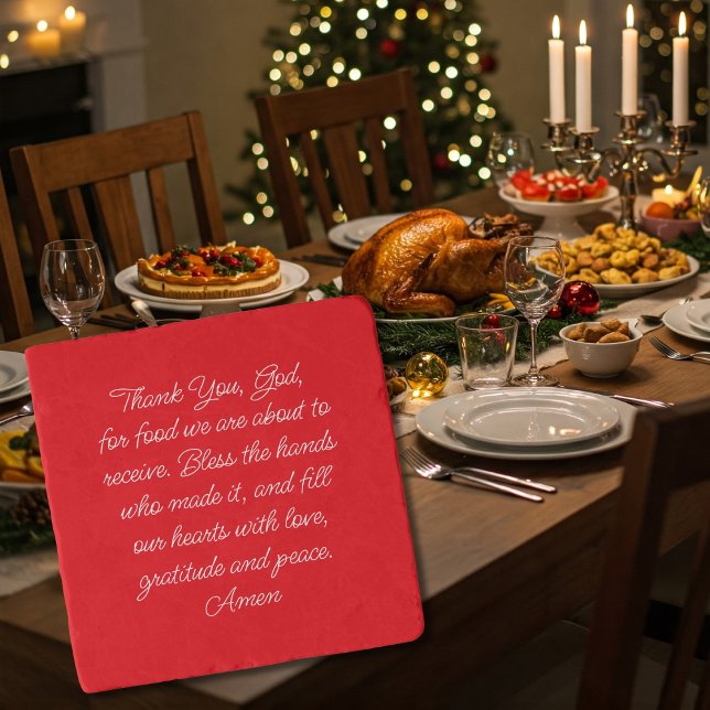 Customizable Holiday Family Prayer Gift Trivet (Creator Uploaded)