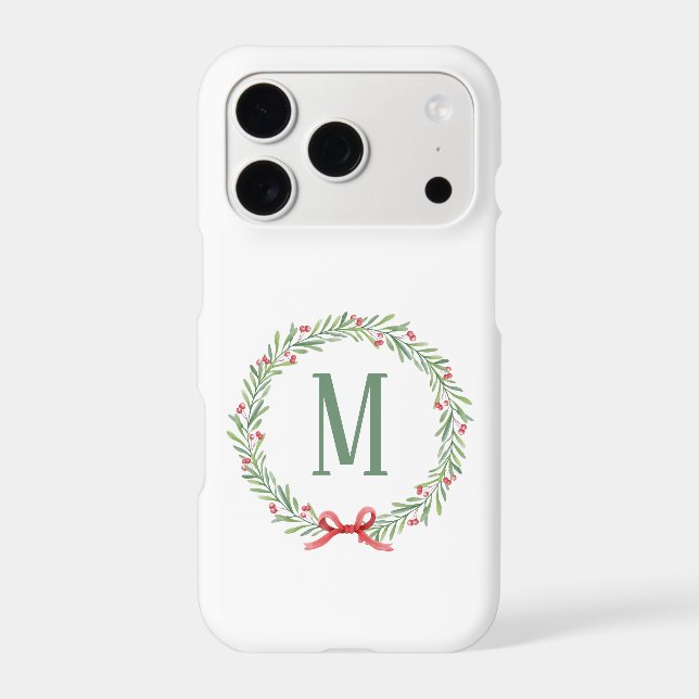 Customizable Holiday Initial  Iphone Case (Back)