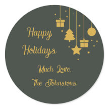 Customizable Holiday Letter and Gift Stickers