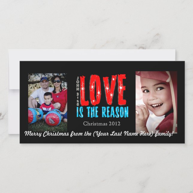 Customizable Holiday Photo Greeting Card (Front)