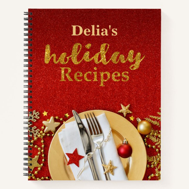 Customizable Holiday Recipe Book (Front)
