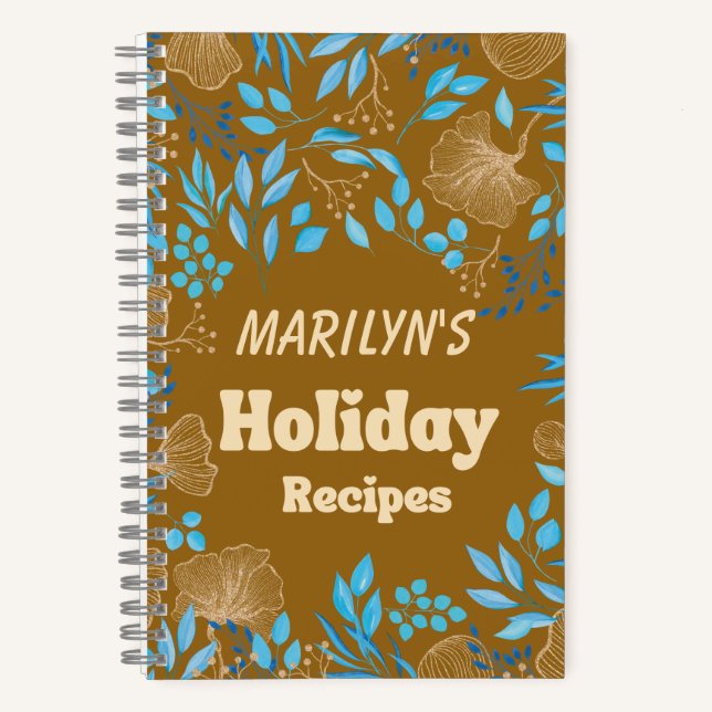 Customizable Holiday Recipe Write Your Own Notebook (Front)