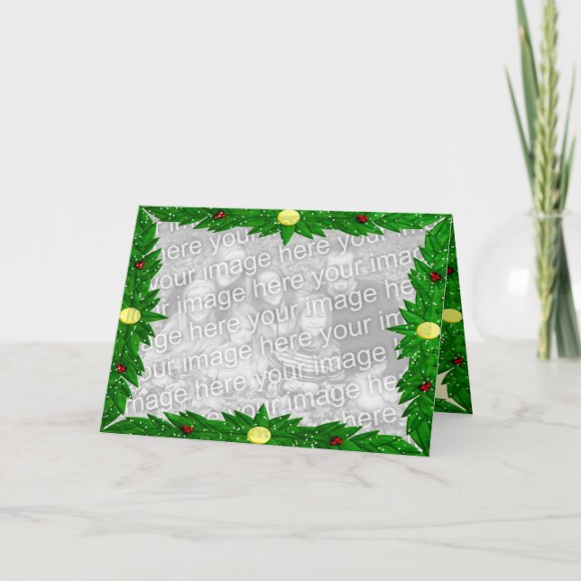 Customizable Holidays Frame Card (Front)