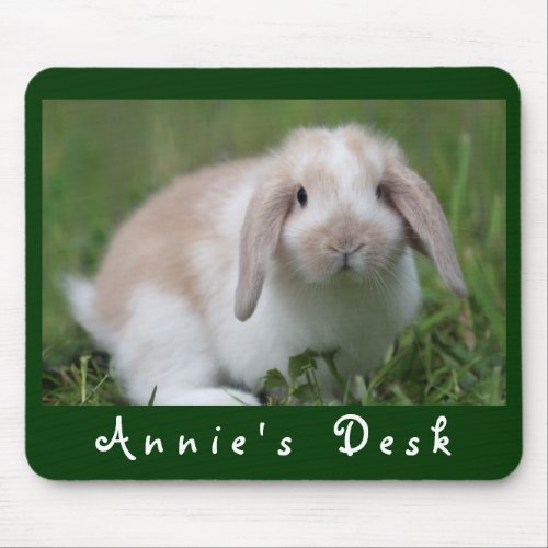 Customizable Holland Lop Bunny Mouse Pad