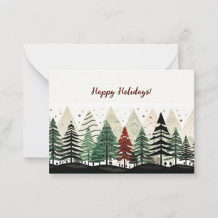 Customizable Holliday, Christmas Card. Note Card