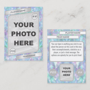 Customizable "Holographic" Any-Sport Trading Card