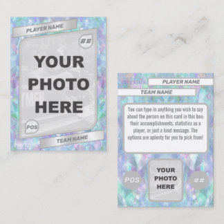 Customizable "Holographic" Any-Sport Trading Card