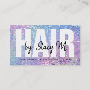 Customizable Holographic Hair Business Cards