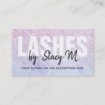Customizable Holographic Lashes Business Cards by MsRenny at Zazzle
