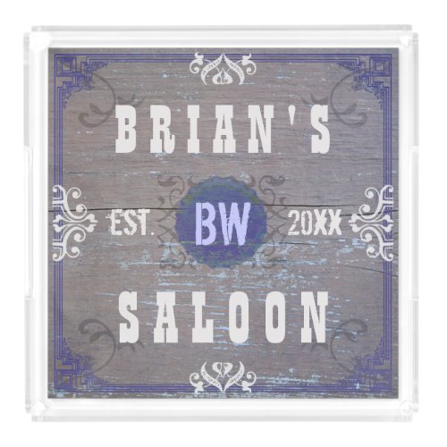 Customizable Home Bar Beer Saloon Acrylic Tray