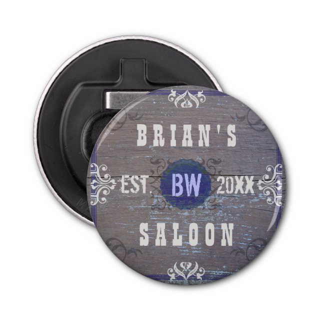 Customizable Home Bar Beer Saloon Bottle Opener (Front)