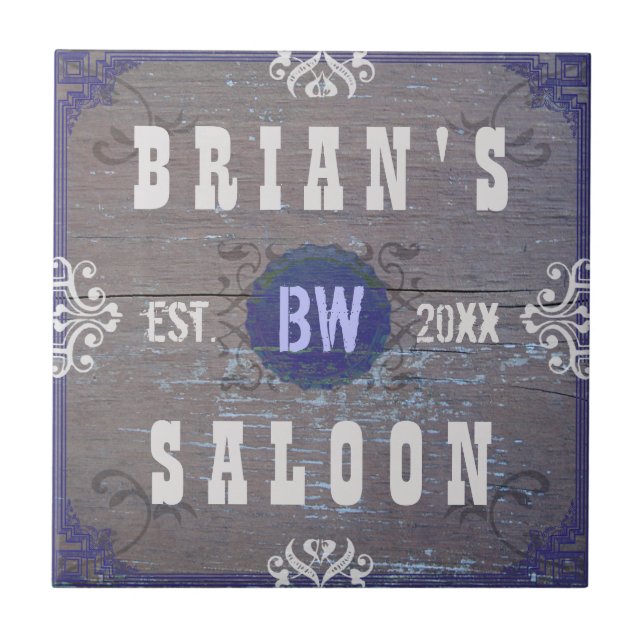 Customizable Home Bar Beer Saloon Drink Coaster (Front)